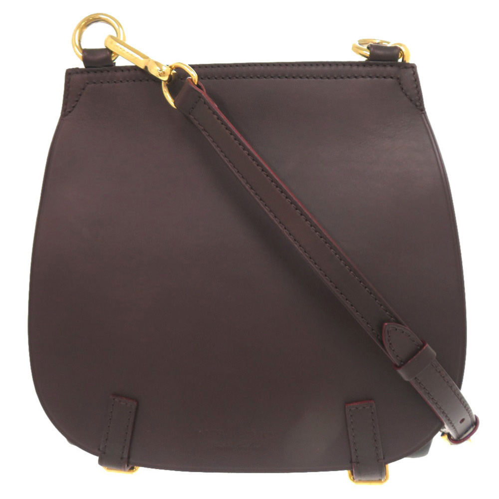 Burberry Leather Dark Brown Black Shoulder Bag 1001BURBERRY
